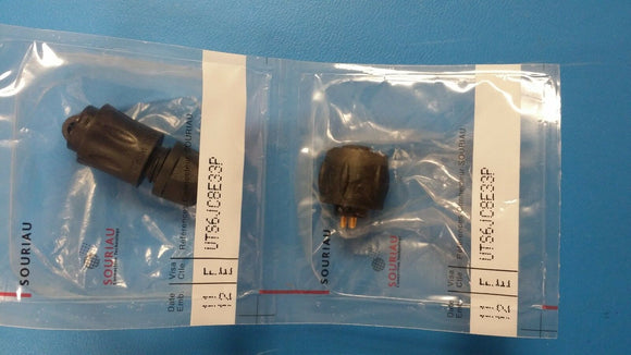 (1 PC) UTS6JC8E33P SOURIAU CONN PLUG MALE 3POS SOLDER CUP ROHS
