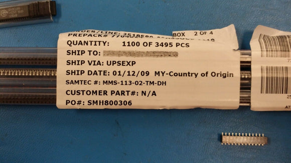 (2 PCS) MMS-113-02-TM-DH SAMTEC 2.00 mm Tiger Claw™ 26 Pin Socket Strip ROHS