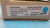 (100PCS) 2.5MSF02 LUMBERG SOCKET MALE MINIMODUAL 2.5mm 2 PIN THT ON PCBs 5A ROHS