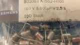 (50 PCS) B33063K1562-H000 SIEMENS CAP POLYPROPYLENE 5600pF 160V 2.5% AXIAL LEAD