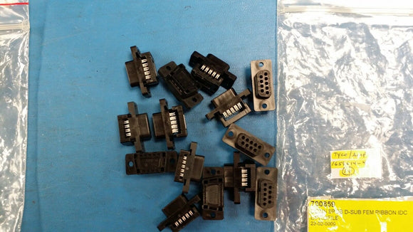 (2 PCS) 1658614-4 TYCO CONN D-SUB RCPT 9POS STR IDC
