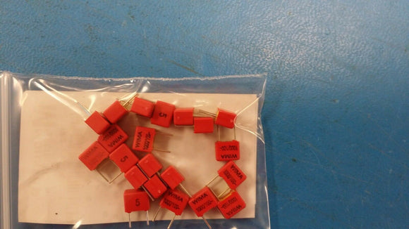 (21 PCS) FKP2-1000/100/5A WIMA Film Capacitors 1000pF 100 Volts 5% ROHS