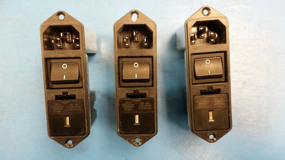 (1) CGE0.6101.151 SCHURTER CG POWER ENTRY MODULE W. FILTER 6A M5