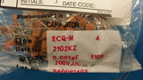 (10 PCS) ECQ-M2102KZ Panasonic, Polyester Film Cap 1000pF 10% 200VDC Radial