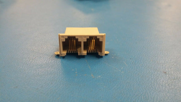 (20) 406393-1 AMP Conn RJ14 F 12 POS 102mm Solder RA 12 Terminal 2 Port TR Cat 3