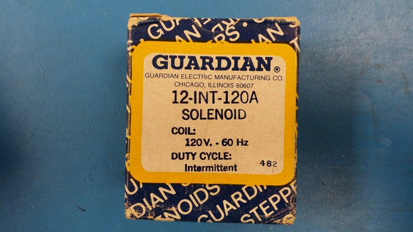 12-INT-120A GUARIDAN ELECTRIC SOLENOID 12AC-I-120V 60Hz A421-062507-11