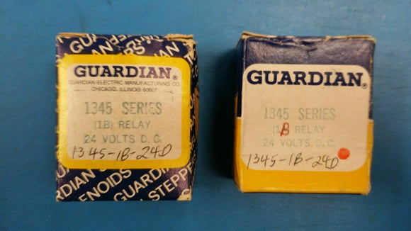 (1 PC) 1345-1B-24D, A410-365390-12 GUARDIAN ELECTRIC RELAY 24VDC, 12 VOL TSD.C.