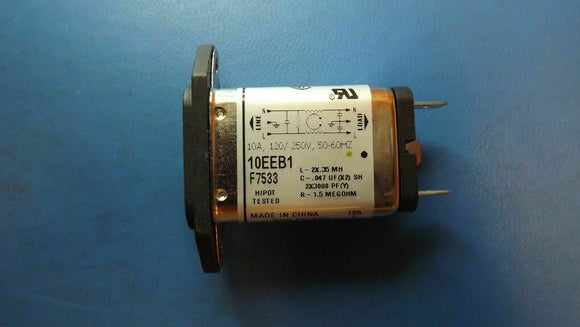 (1PC) 10EEB1 CORCOM Power Line Filter EMI 50Hz60Hz 10A 250VAC Faston Panel Mount