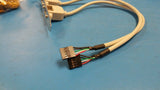 2 Port USB 2.0 Hub to (2) 5 Pin Header Cable Adapter Bracket P/N 2PORTUSB2.0