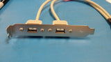 2 Port USB 2.0 Hub to (2) 5 Pin Header Cable Adapter Bracket P/N 2PORTUSB2.0