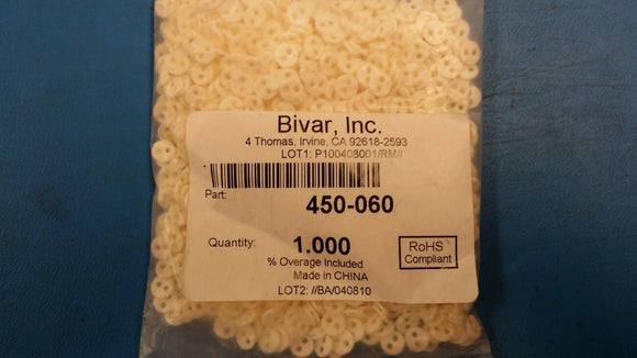 (100 PCS) 450-060 BIVAR T1, T1 3/4 LED Standoff White Nylon 0.060