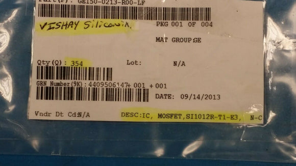 (10 PCS) SI1012R-T1-E3 SILICONIX TRANSISTOR MOSFET N-CH 20V 500MA SC-75A ROHS