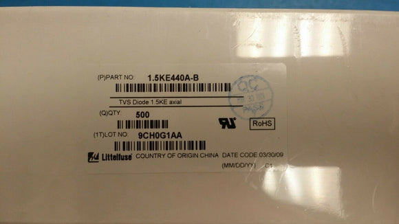 (20 PCS) 1.5KE440A, 1.5KE440A-B LITTELFUSE TVS DIODE 376V 602V DO201 BULK ROHS