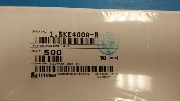 (10 PCS) 1.5KE400A LITTELFUSE TVS Diodes 1500W 400V Uni-Directional DO201 ROHS