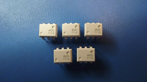 (10PC) 4N35M Optocoupler DC-IN 1-CH Transistor With Base DC-OUT 6-Pin PDIP White
