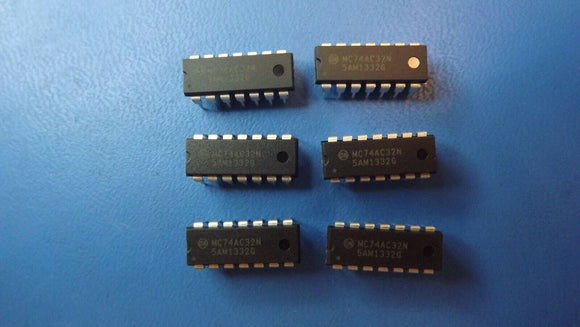 (17PCS) MC74AC32NG ON SEMI IC GATE OR 4CH 2-INP 14-DIP