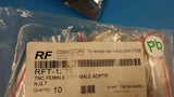 (2 PCS) RFT-1233 RF Industries TNC Female to N Male Straight Adapter ROHS