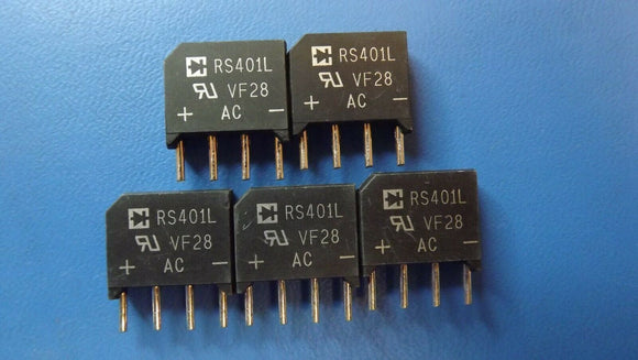 (15PCS) RS401L RECTRON Bridge Rectifiers 4A 50V 4-Pin RS-4L 