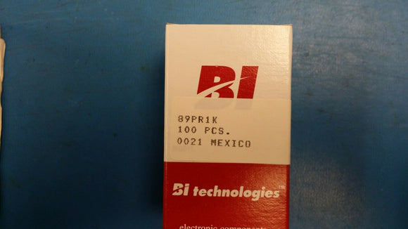 (100PC) 89PR1K BI Technologies Res Cermet Trimmer 1K Ohm 10% 0.75W(3/4W) 20-turn