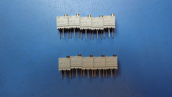 (10PCS) 64WR1KLF TT ELECTRONICS Resistor Cermet Trimmer 1K Ohm 10%35 0.25W