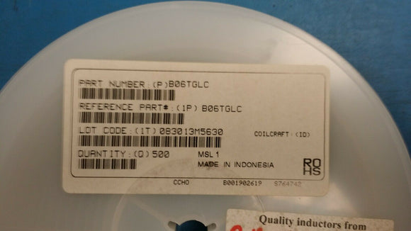 (15 PCS) B06TGLC COILCRAFT Fixed Inductors BXXT AEC-Q200 17.5nH 2% 4A ROHS