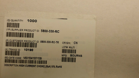 (10 PCS) 5800-330-RC High Current RF Choke Bobbin Core 33uH 10%