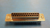 (1 PC) DS25-FT-A-RSB CCM, 25 Pin Female D-sub connector PCB straight, boardlocks