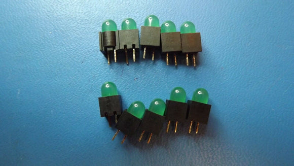 (10PCS) 550-5204 DIALIGHT LED Uni-Color Green 563nm 2-Pin