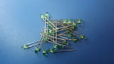 (33PCS) 204GT 565 nm 40 mcd 2.1 V 30 mA Green Color Through Hole 3 mm Round LED