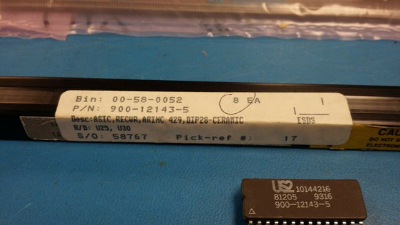(1 PC) US2 900-12143-5 10144216 SIC,RECVR,ARINC 429,DIP28-CERAMIC