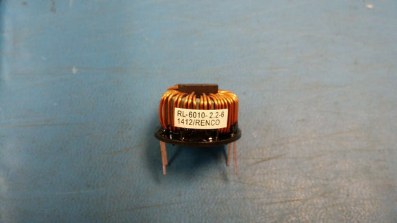 (1 PC) RL-6010-2.2-6 RENCO 2.20mH 6.0A COMMON MODE TOROIDS HORIZONTAL MOUNT ROHS