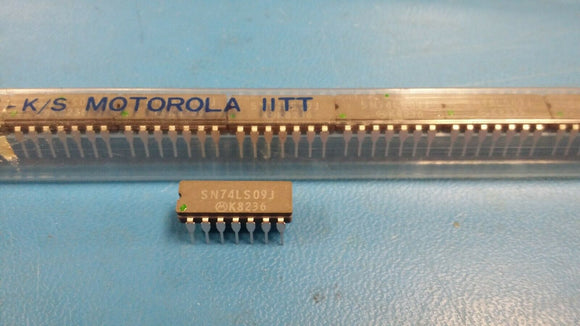 (1 PC) SN74LS09J MOT AND Gate IC 4 Channel Open Collector 14-CDIP