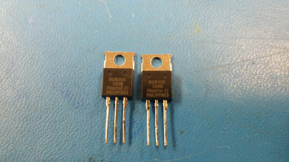 (2 PCS) BUK455-100B PowerMOS FET transistor 23A 100V 0.1ohm TO-220AB