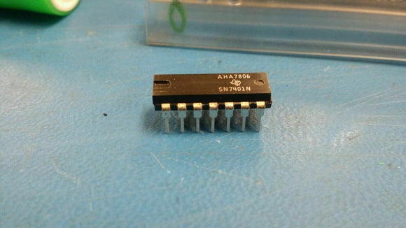 (2 PCS) SN7401N TI NAND Gate, TTL/H/L Series, 4-Func, 2-Input, TTL, PDIP14