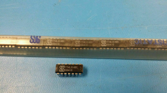 (10 PCS) SN74LS14N TI Inverter IC 6 Channel Schmitt Trigger PDIP-14