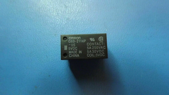 (1PC) G6B-2114P-US-DC5 OMRON General Purpose Relays 5 AMP 5VDC SPST-NO/NC