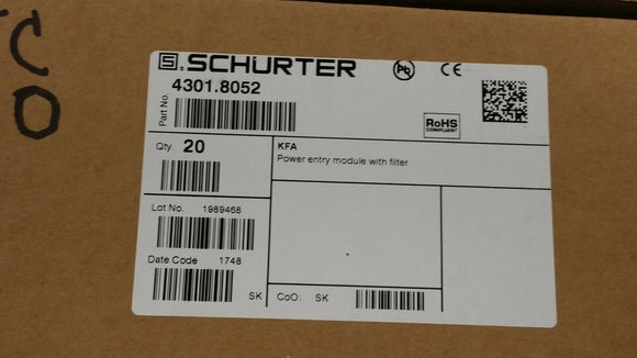 (1 PC) 4301.8052 Schurter KFA POWER ENTRY MODULE FILTER 4A