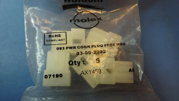(15PCS) 03-09-2092 MOLEX Conn Housing PL 9 POS 5.03mm Crimp ST Bag