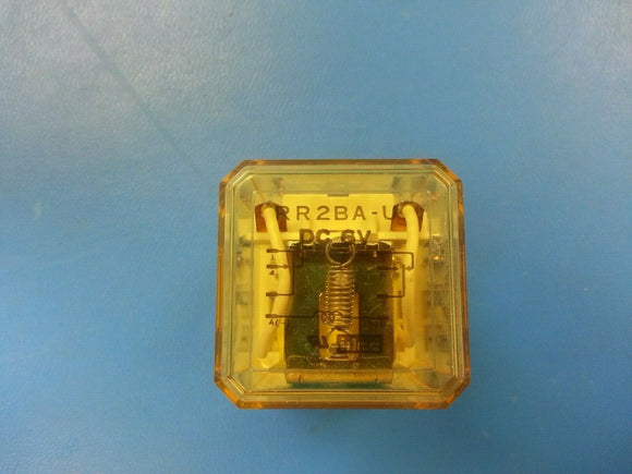 (1) RR2BA-UDC6V Relay DPDT 10A 6VDC 25Ohm Socket