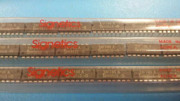 (15pcs) 74F74N Flip Flop 2 Element D-Type 1 Bit Positive Edge 14-DIP