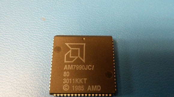 (1 PC) AM7990JC/80 AMD LAN Controller, 1 Channel(s), NMOS, PLCC68