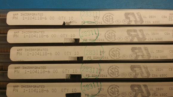 (1pc) 1-104118-6 Conn Unshrouded Header HDR 80 POS 1.27mm Solder RA Thru-Hole Tu