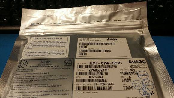 (1500 PCS) HLMP-Q156-H0031 LED Uni-Color Red 654nm 2-Pin T/R ROHS