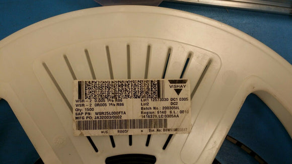 (20pcs) WSR25L000FTA RES 0.005 OHM 1% 2W 4527