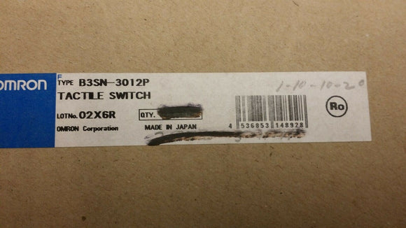 (20pcs) B3SN-3012P SWITCH TACTILE SPST-NO 0.05A 24V