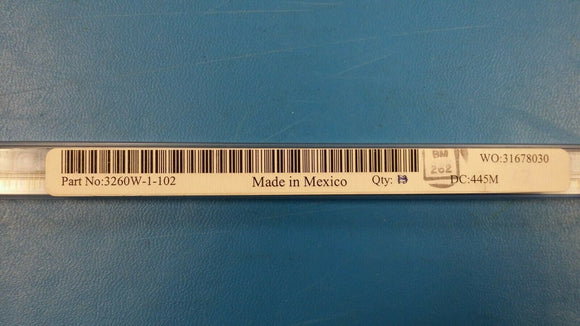 (1pc) 3260W-1-102 Res Wirewound Trimmer 1K Ohm 5% 0.25W(1/4W) 11(Elec)Turns 1.78