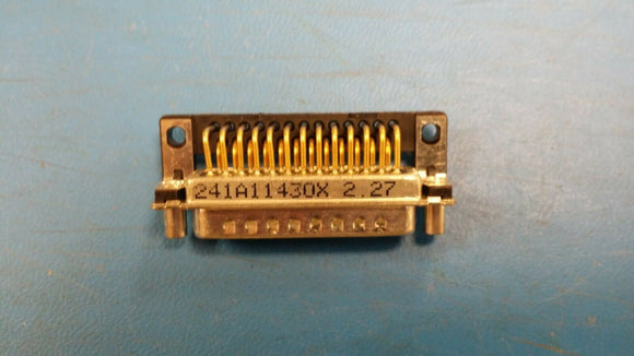 (1pc) 241A11430X-2.27 D Type Connector, 25 Contact(s), Male, 0.109 inch Pitch, S