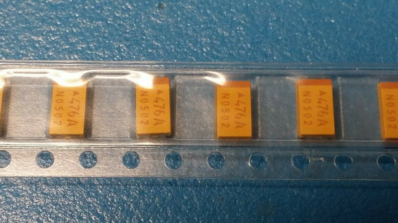 (1000 PCS) TAJW476M010RNJ AVX Cap Tant Solid 47uF 10V W CASE 20% 125°C