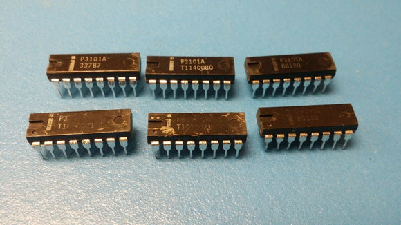 (2 PCS) P3101A INTEL Standard SRAM, 16X4, 35ns, TTL, PDIP16