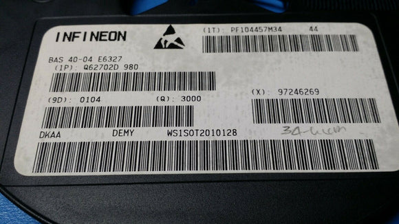 (25 PCS) BAS40-04E6327 INFINEON Diode Schottky 40V 0.12A 3-Pin SOT-23 T/R